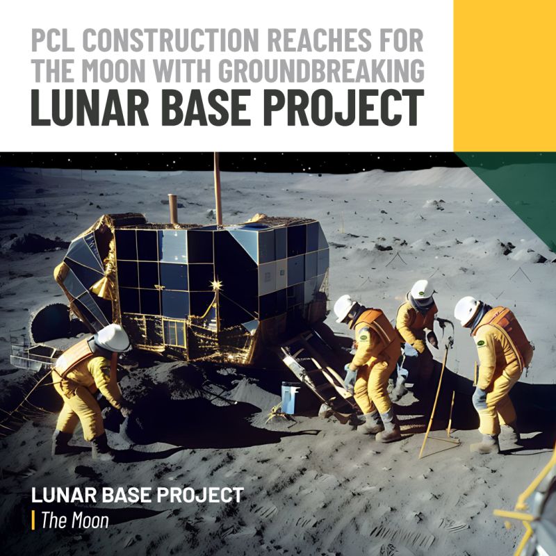 PCL Construction April Fools post - breaking ground on the moon  