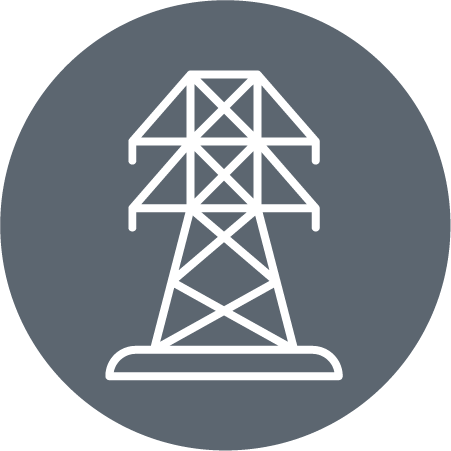 utility lines white icon